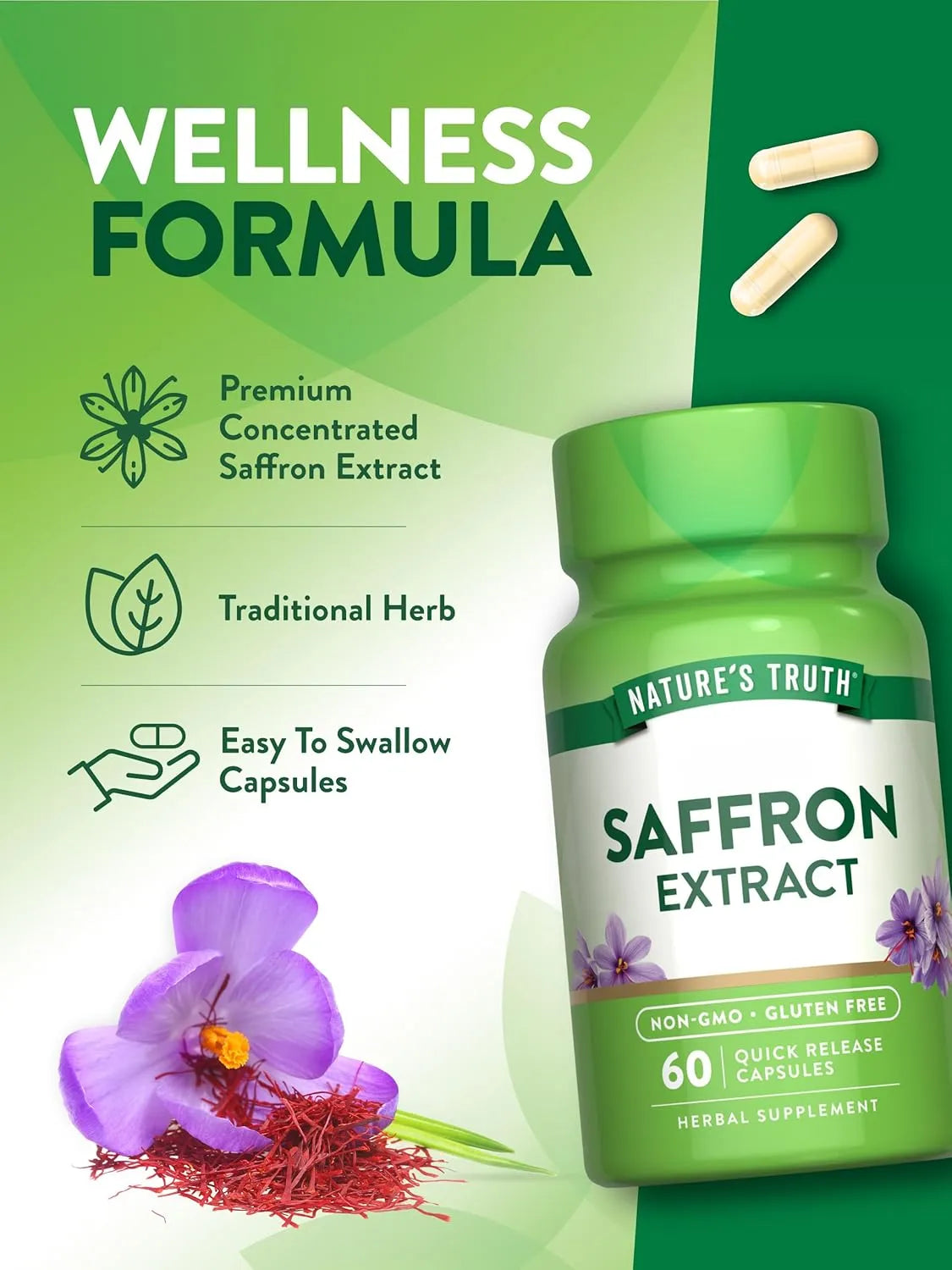 NATURE'S TRUTH - Nature's Truth Saffron Extract 60 Capsulas - The Red Vitamin MX - Suplementos Alimenticios - {{ shop.shopifyCountryName }}