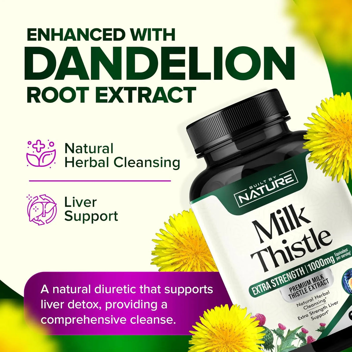 BUILT BY NATURE - Built by Nature Milk Thistle 1000Mg. 60 Capsulas - The Red Vitamin MX - Suplementos Alimenticios - {{ shop.shopifyCountryName }}