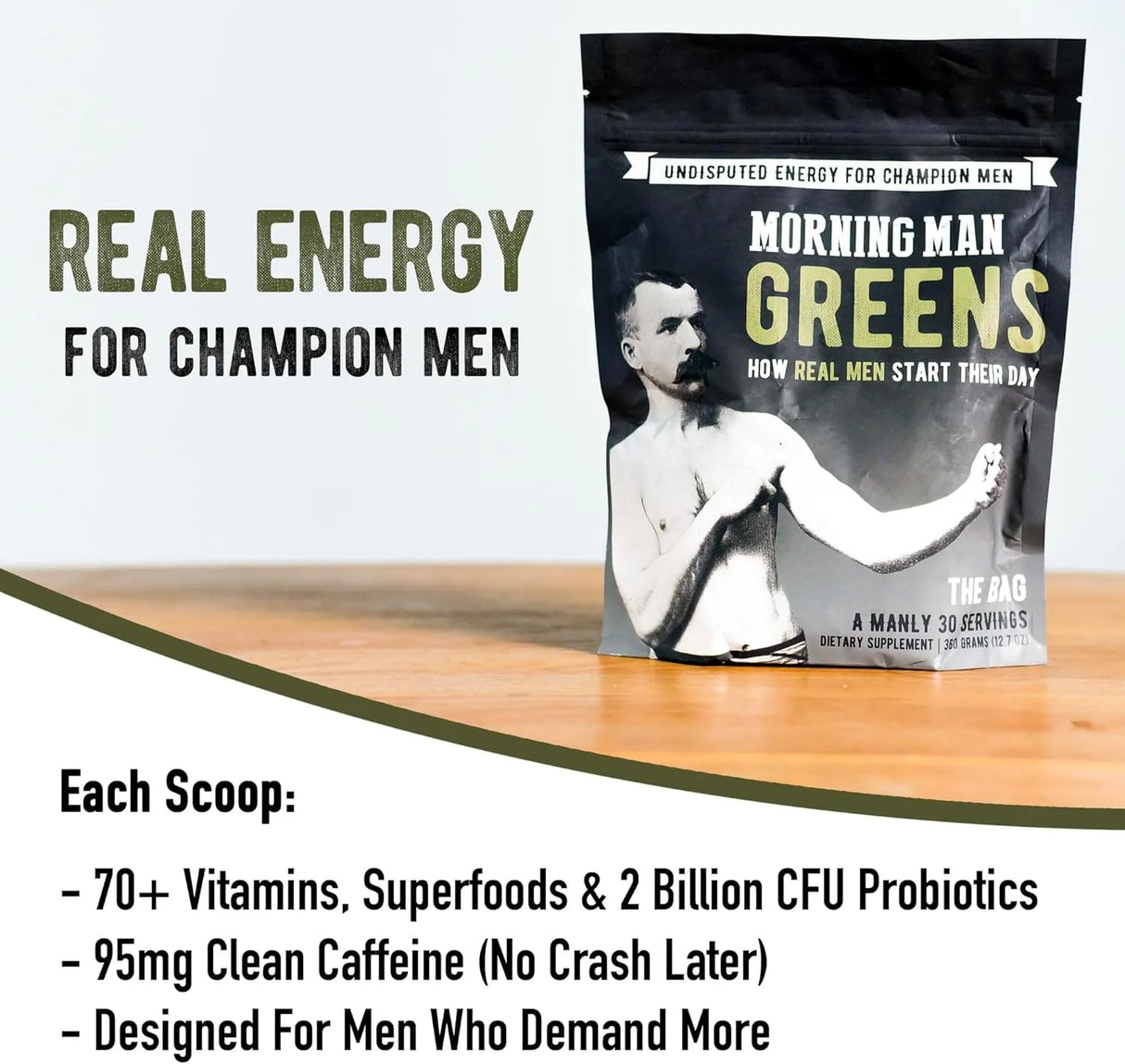 MORNING MAN - MORNING MAN Best Tasting Greens Probiotic Superfood Mix 30 Servicios 360Gr. - The Red Vitamin MX - Suplementos Alimenticios - {{ shop.shopifyCountryName }}