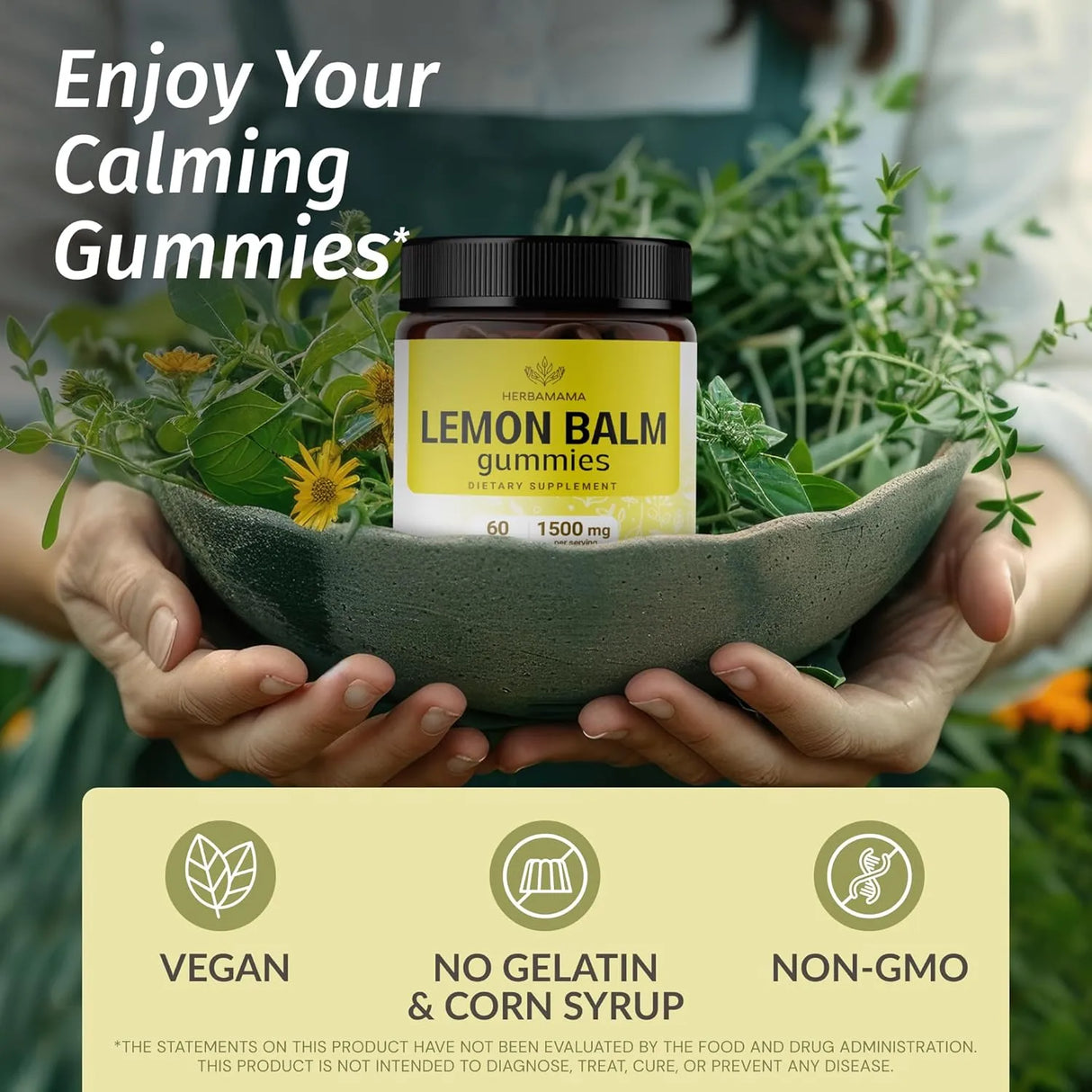 HERBAMAMA - HERBAMAMA Lemon Balm Gummies 1500Mg. 60 Gomitas - The Red Vitamin MX - Suplementos Alimenticios - {{ shop.shopifyCountryName }}