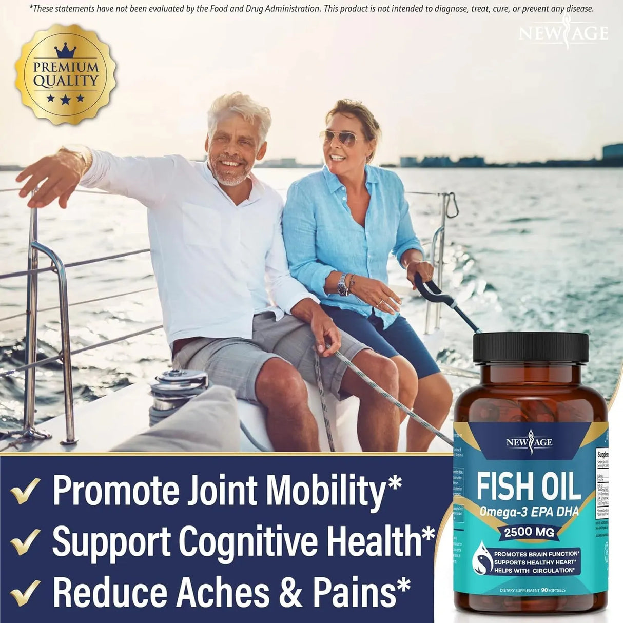 NEW AGE - NEW AGE Omega 3 Fish Oil 2500Mg. 90 Capsulas Blandas 2 Pack - The Red Vitamin MX - Suplementos Alimenticios - {{ shop.shopifyCountryName }}
