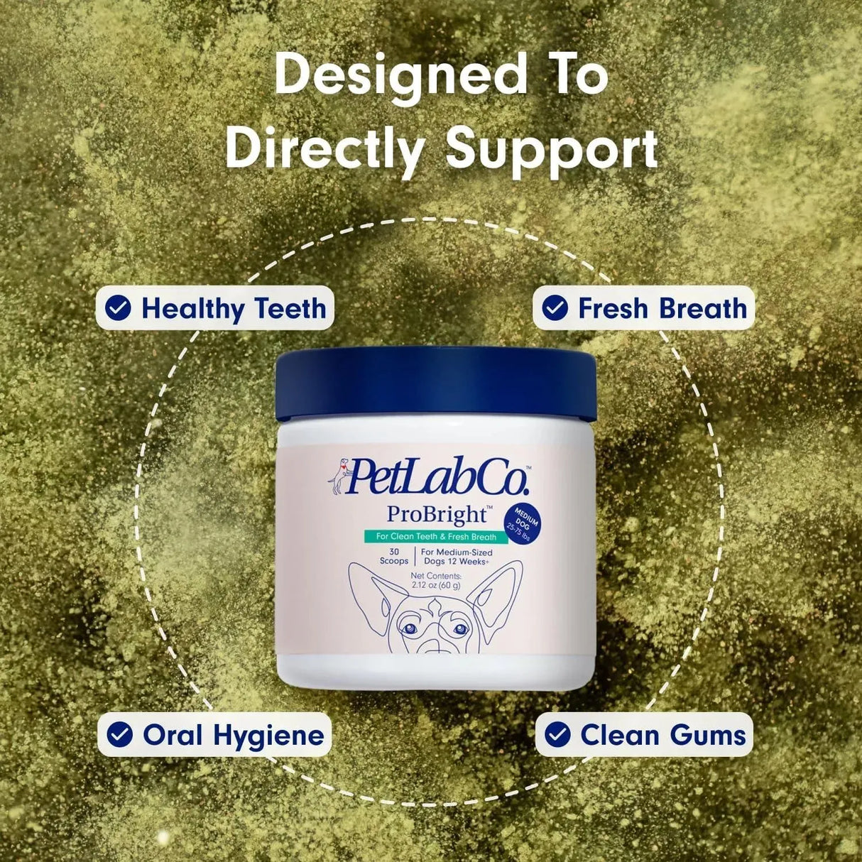 PROLAB - PetLab Co. ProBright Dental Powder Large Dogs 90Gr. - The Red Vitamin MX - Cuidado Dental Para Perros - {{ shop.shopifyCountryName }}