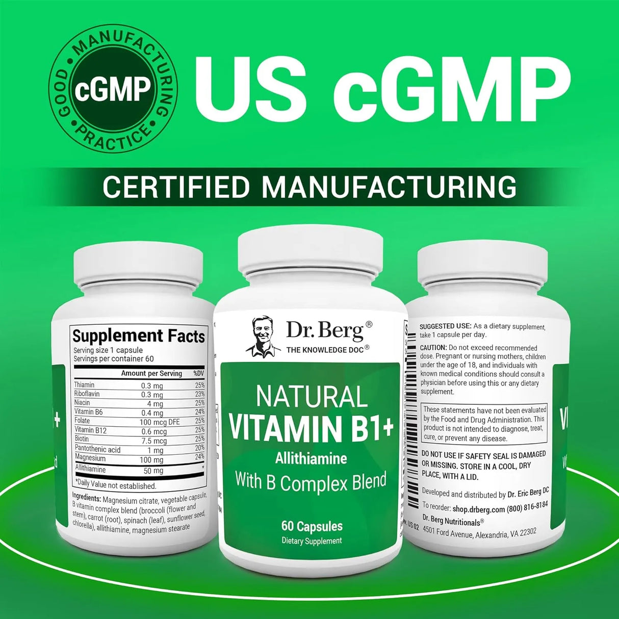DR. BERG - Dr. Berg Natural Vitamin B1 B6 B12 Complex 60 Capsulas - The Red Vitamin MX - Suplementos Alimenticios - {{ shop.shopifyCountryName }}