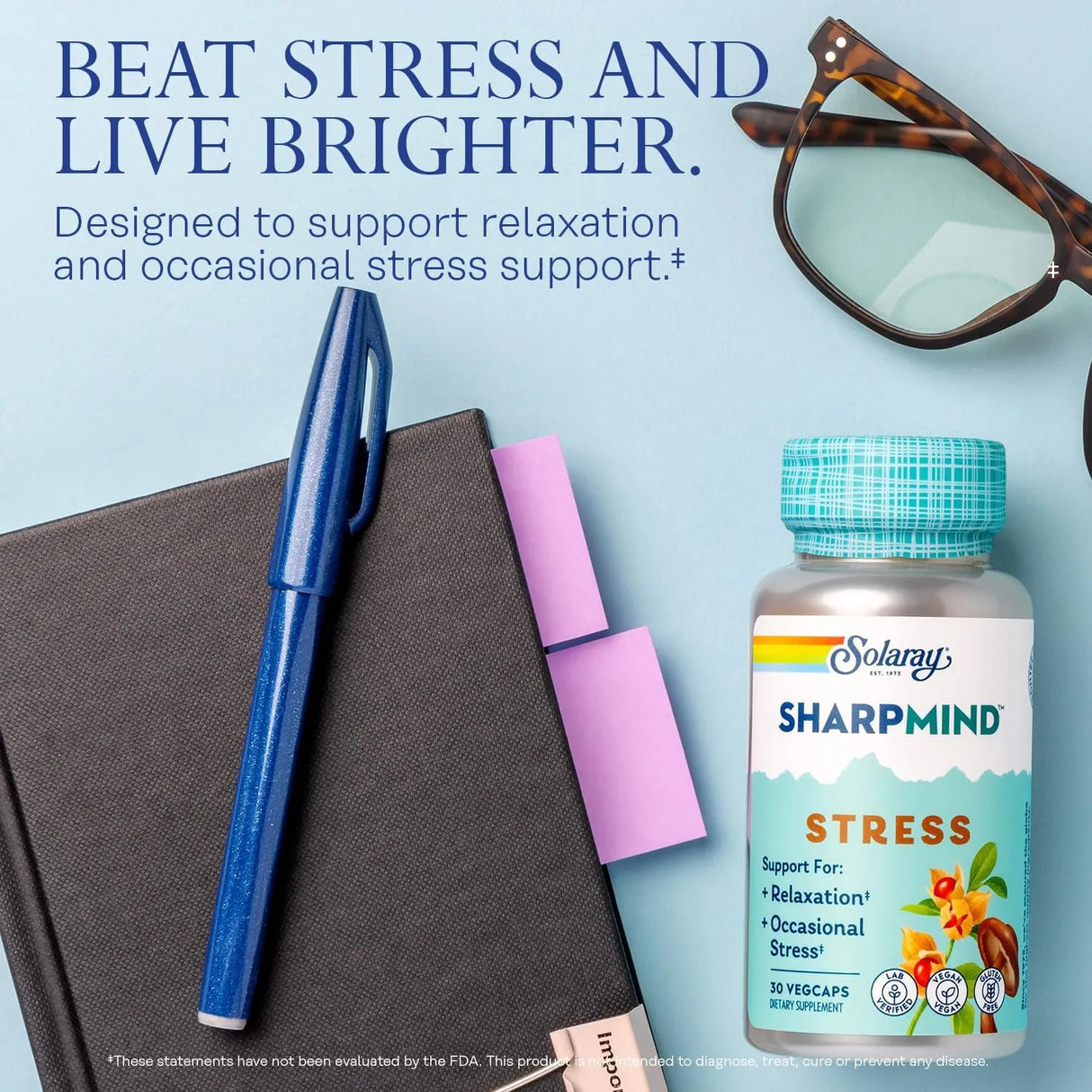 SOLARAY - SOLARAY SharpMind Stress 30 Capsulas - The Red Vitamin MX - Suplementos Alimenticios - {{ shop.shopifyCountryName }}