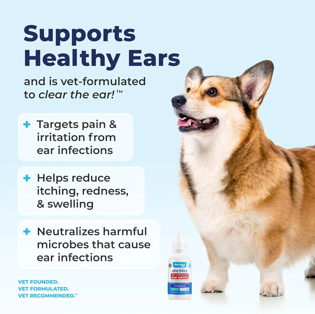 VETNIQUE - Vetnique Oticbliss Cat & Dog Ear Infection Treatment Drops 1.8 Fl.Oz. - The Red Vitamin MX - Cuidado Del Oído De Perros - {{ shop.shopifyCountryName }}