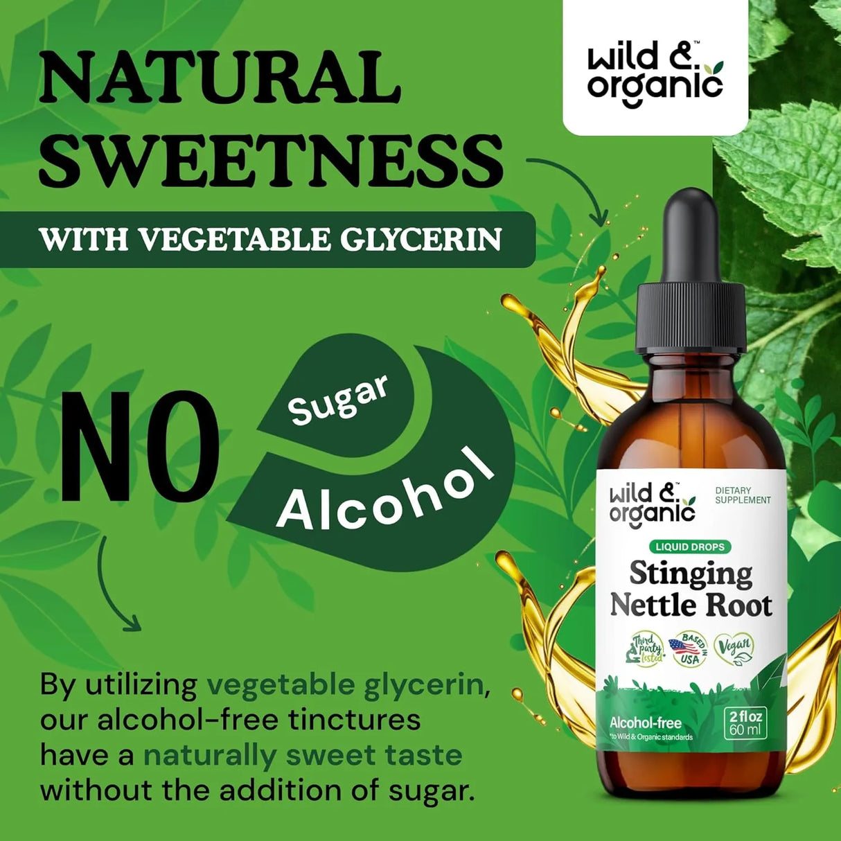 WILD & ORGANIC - Wild & Organic Stinging Nettle Root Drops 2 Fl.Oz. - The Red Vitamin MX - Suplementos Alimenticios - {{ shop.shopifyCountryName }}