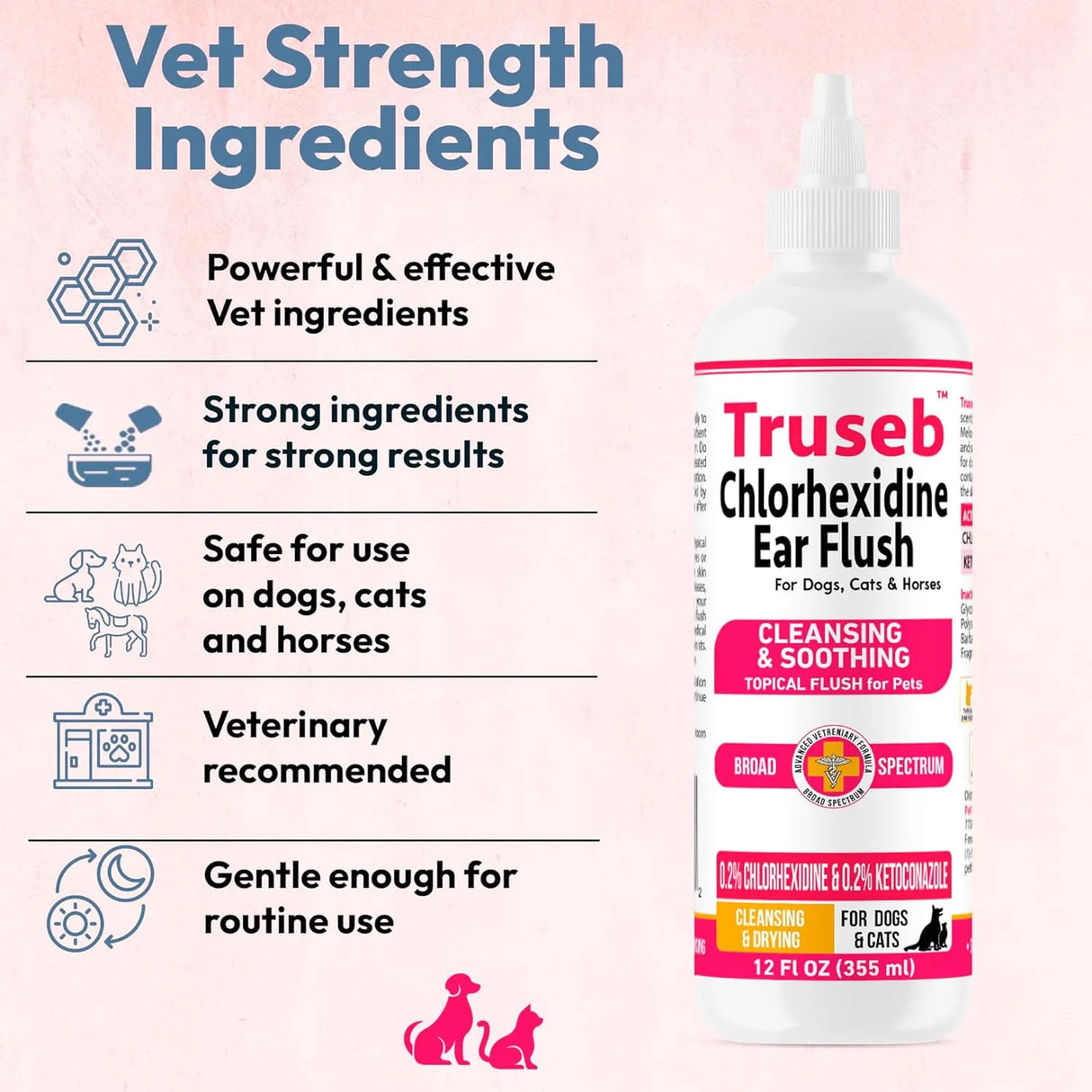 TRUSEB - Truseb Advanced Topical Dog Ear Wash 12 Fl.Oz. - The Red Vitamin MX - Cuidado Del Oído De Perros - {{ shop.shopifyCountryName }}