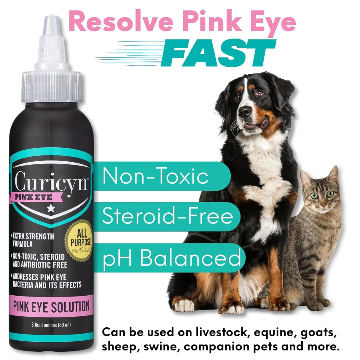CURICYN - Curicyn Pink Eye Solution 3 Fl.Oz. - The Red Vitamin MX - Cuidado De Los Ojos De Los Perros - {{ shop.shopifyCountryName }}