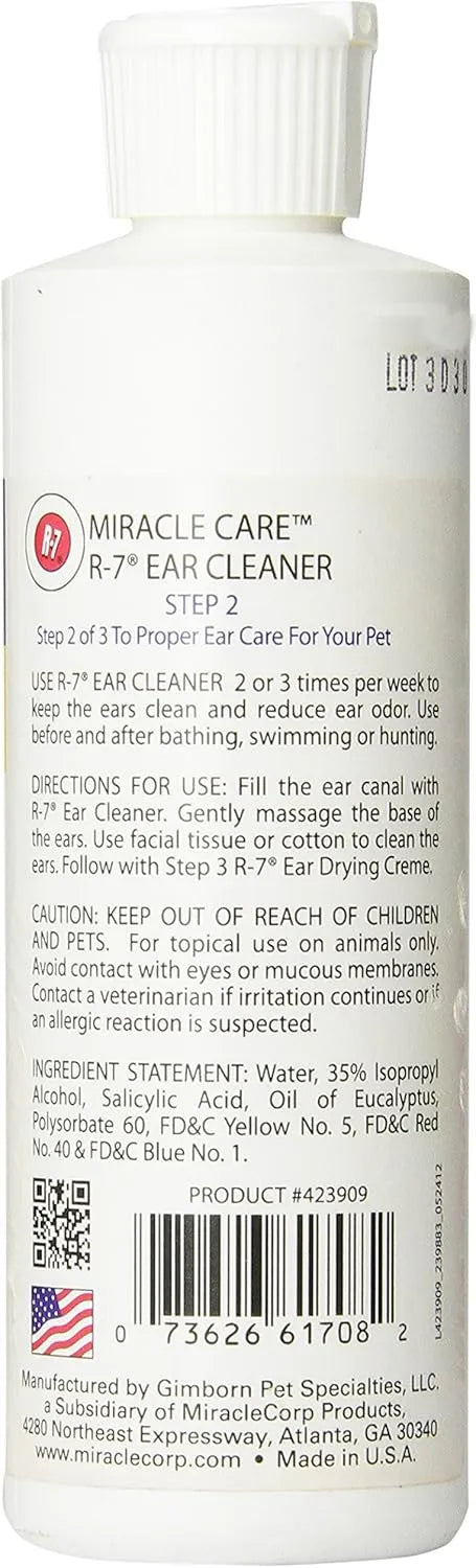 MIRACLE CARE - Miracle Care Ear Cleaner Part 2 237Ml. - The Red Vitamin MX - Cuidado Del Oído De Perros - {{ shop.shopifyCountryName }}