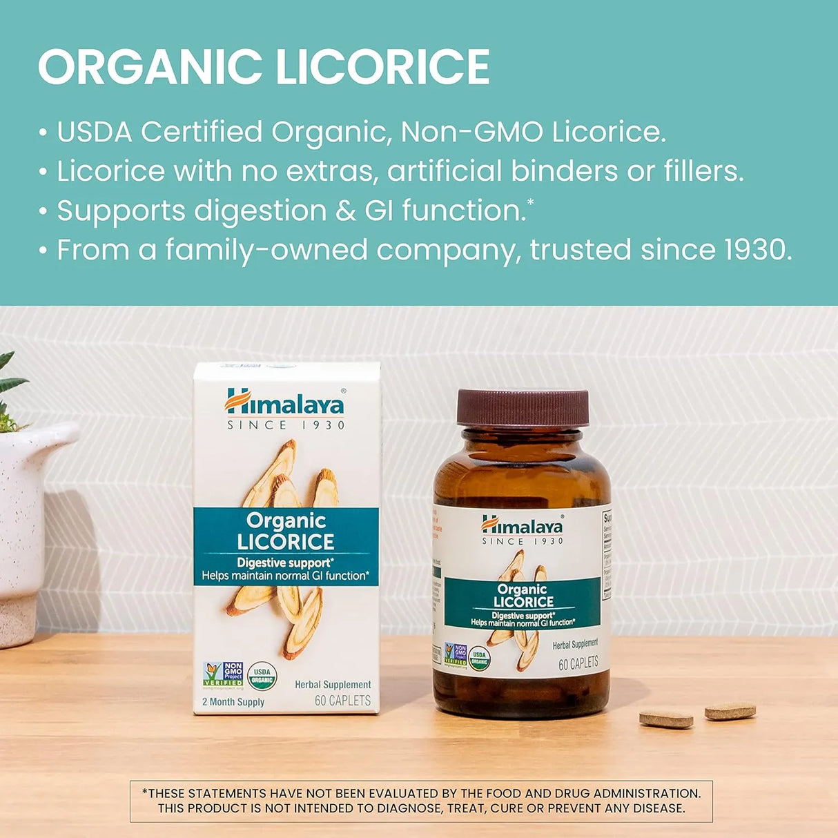 HIMALAYA - Himalaya Organic Licorice Root 60 Capsulas - The Red Vitamin MX - Suplementos Alimenticios - {{ shop.shopifyCountryName }}