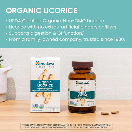 HIMALAYA - Himalaya Organic Licorice Root 60 Capsulas 2 Pack - The Red Vitamin MX - Suplementos Alimenticios - {{ shop.shopifyCountryName }}