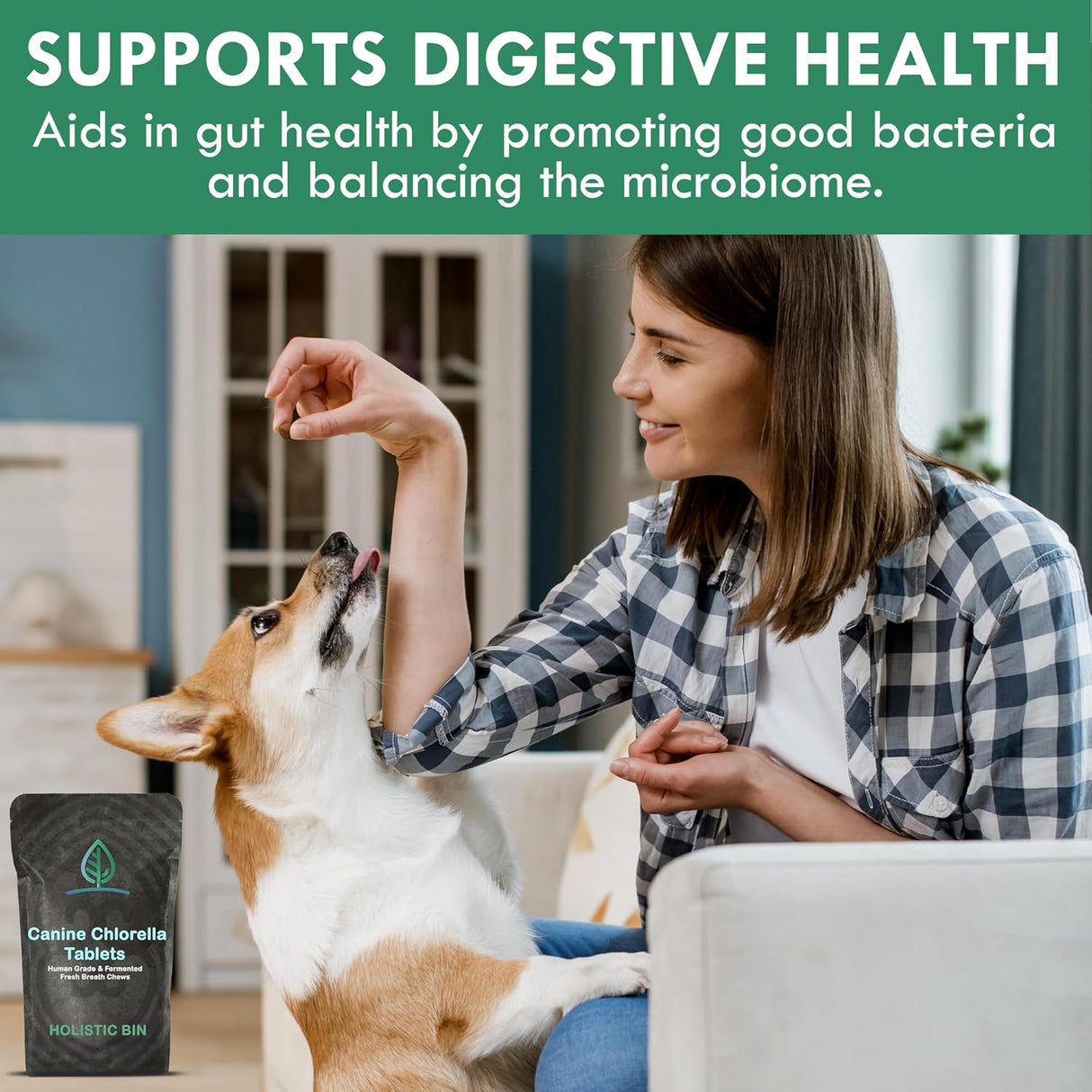 HOLISTIC BIN - Holistic Bin Canine Chlorella Tablets 100 Tabletas - The Red Vitamin MX - Suplementos Herbales Para Perros - {{ shop.shopifyCountryName }}