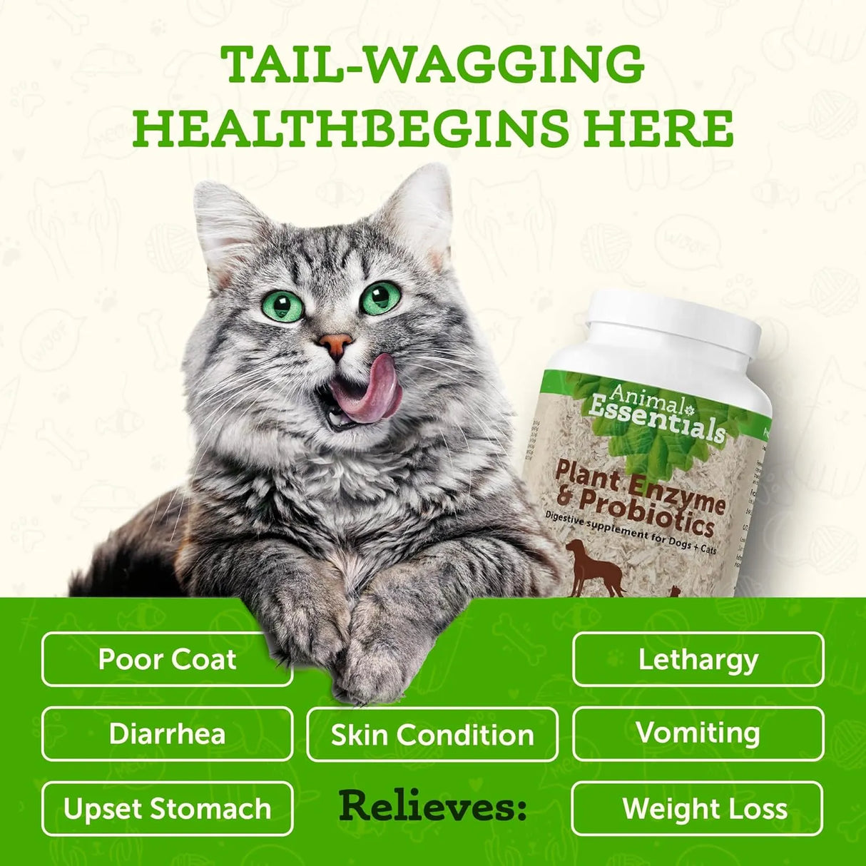 ANIMAL ESSENTIALS - Animal Essentials Plant Enzyme & Probiotics for Dogs & Cats 300Gr. - The Red Vitamin MX - Probióticos Para Perros - {{ shop.shopifyCountryName }}