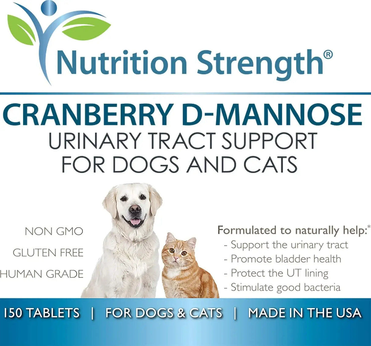 NUTRITION STRENGTH - Nutrition Strength Cranberry D-Mannose for Dogs 150 Tabletas Masticables - The Red Vitamin MX - Salud De Tracto Urinario Para Perros - {{ shop.shopifyCountryName }}
