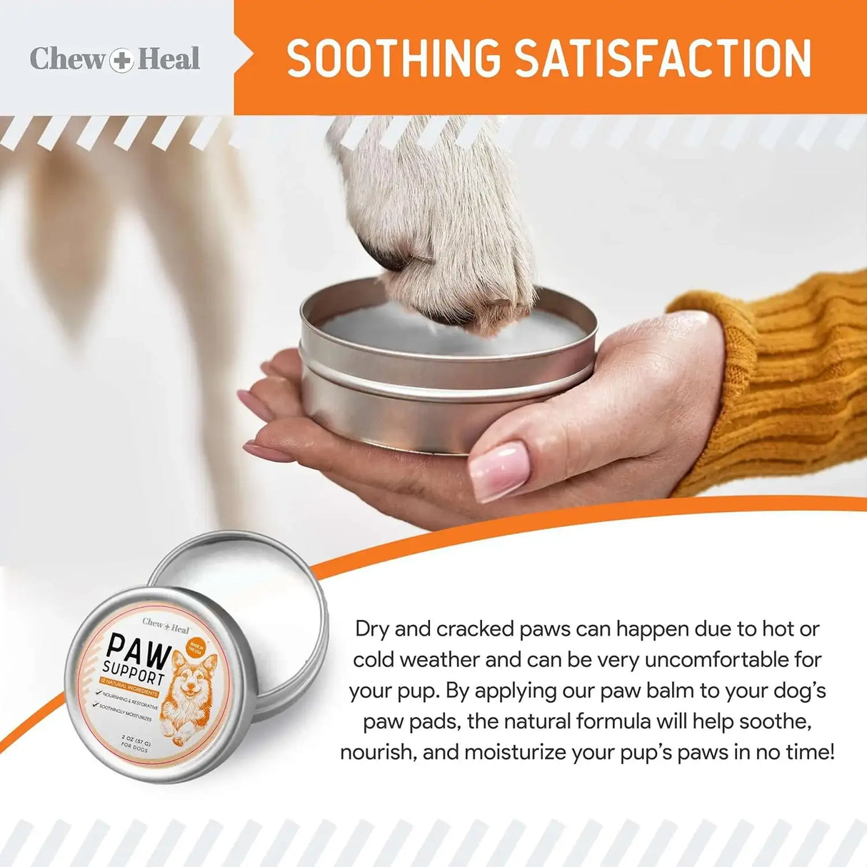 CHEW + HEAL - Chew + Heal Labs Dog Paw Balm 2 Oz. - The Red Vitamin MX - Remedios Para La Picazón De Perros - {{ shop.shopifyCountryName }}