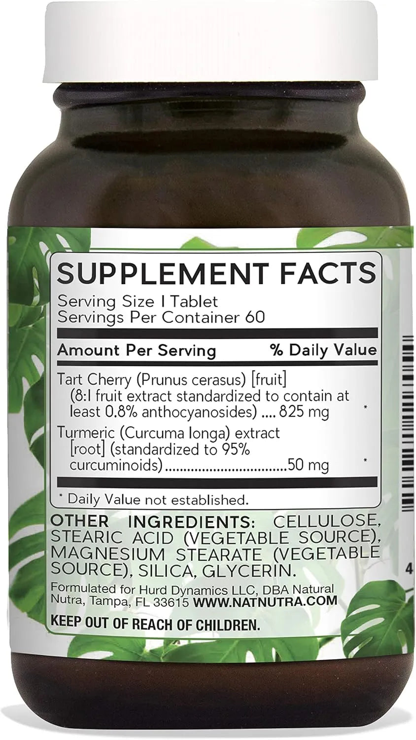 NATURAL NUTRA - Natural Nutra Tart Cherry Extract with Turmeric Curcumin 60 Tabletas - The Red Vitamin MX - Suplementos Alimenticios - {{ shop.shopifyCountryName }}