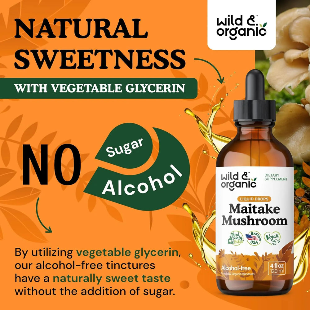 WILD & ORGANIC - Wild & Organic Maitake Mushroom Drops 4 Fl.Oz. - The Red Vitamin MX - Suplementos Alimenticios - {{ shop.shopifyCountryName }}