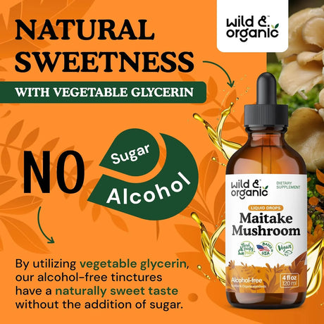 WILD & ORGANIC - Wild & Organic Maitake Mushroom Drops 4 Fl.Oz. - The Red Vitamin MX - Suplementos Alimenticios - {{ shop.shopifyCountryName }}