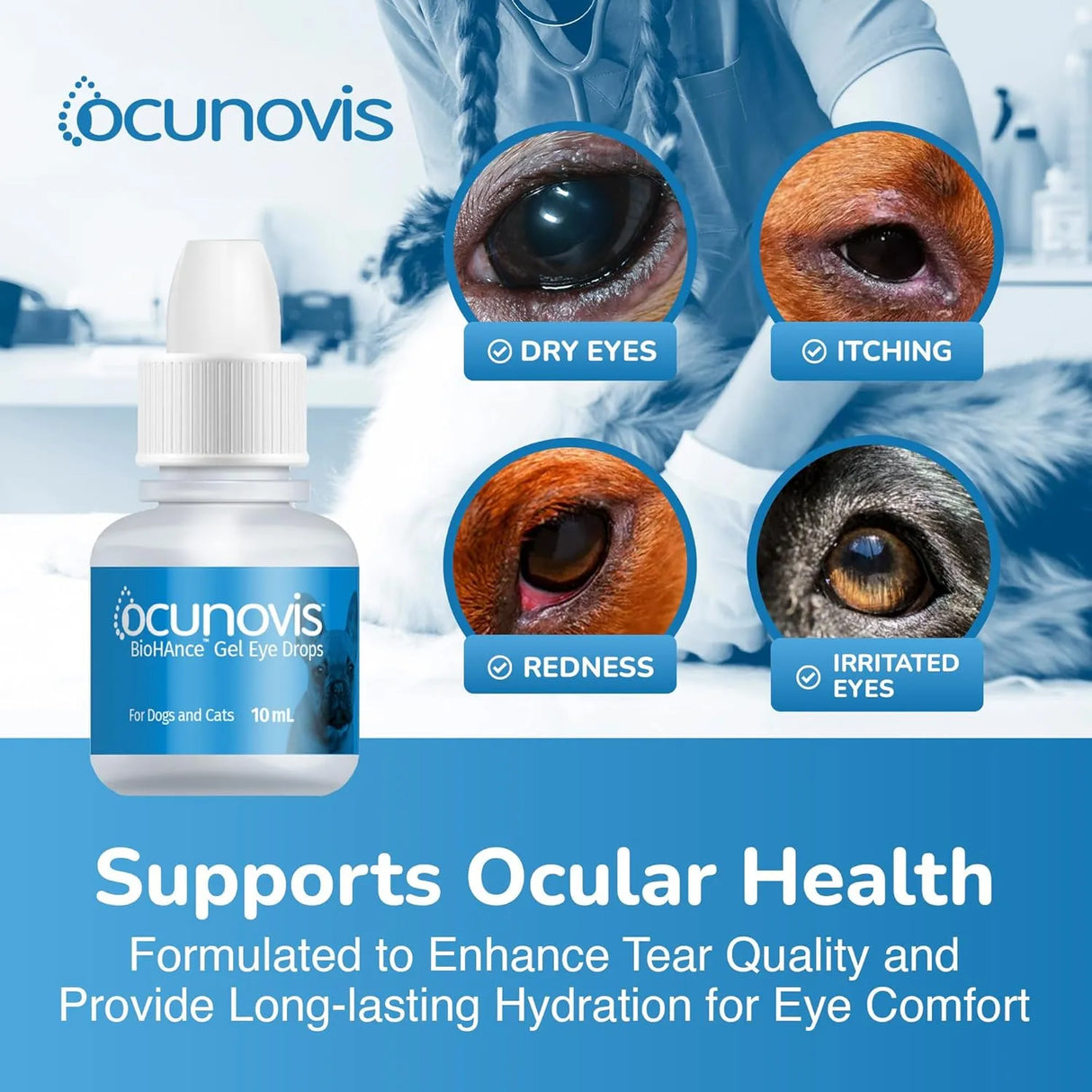SENTRX - Sentrx Ocunovis Gel Eye Drops for Dogs & Cats 10Ml. - The Red Vitamin MX - Cuidado De Los Ojos De Los Perros - {{ shop.shopifyCountryName }}