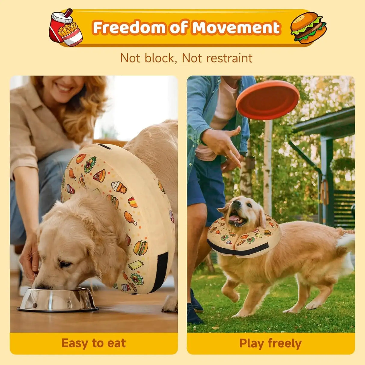 GRAND LINE - Grand Line Hamburger Inflatable Collar SMALL - The Red Vitamin MX - Collares y Conos De Recuperación Para Perros - {{ shop.shopifyCountryName }}