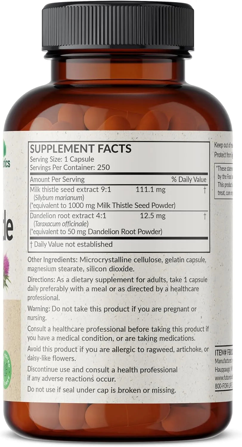 FUTUREBIOTICS - Futurebiotics Milk Thistle Silymarin Marianum 1000Mg. 250 Capsulas - The Red Vitamin MX - Suplementos Alimenticios - {{ shop.shopifyCountryName }}