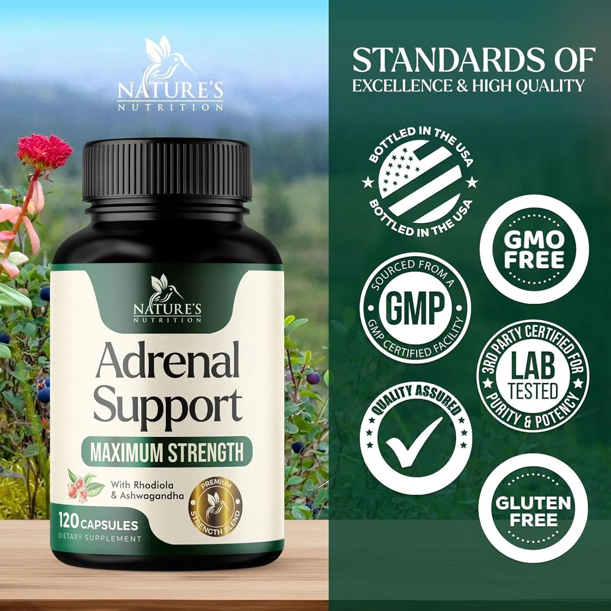 NATURE'S NUTRITION - Nature's Nutrition Adrenal Support 120 Capsulas - The Red Vitamin MX - Suplementos Alimenticios - {{ shop.shopifyCountryName }}