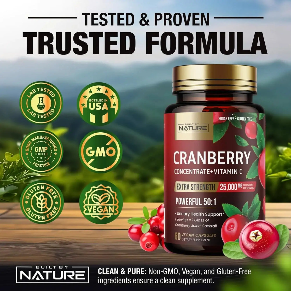 BUILT BY NATURE - Built by Nature Cranberry Pills 25,000Mg. 60 Capsulas - The Red Vitamin MX - Suplementos Alimenticios - {{ shop.shopifyCountryName }}