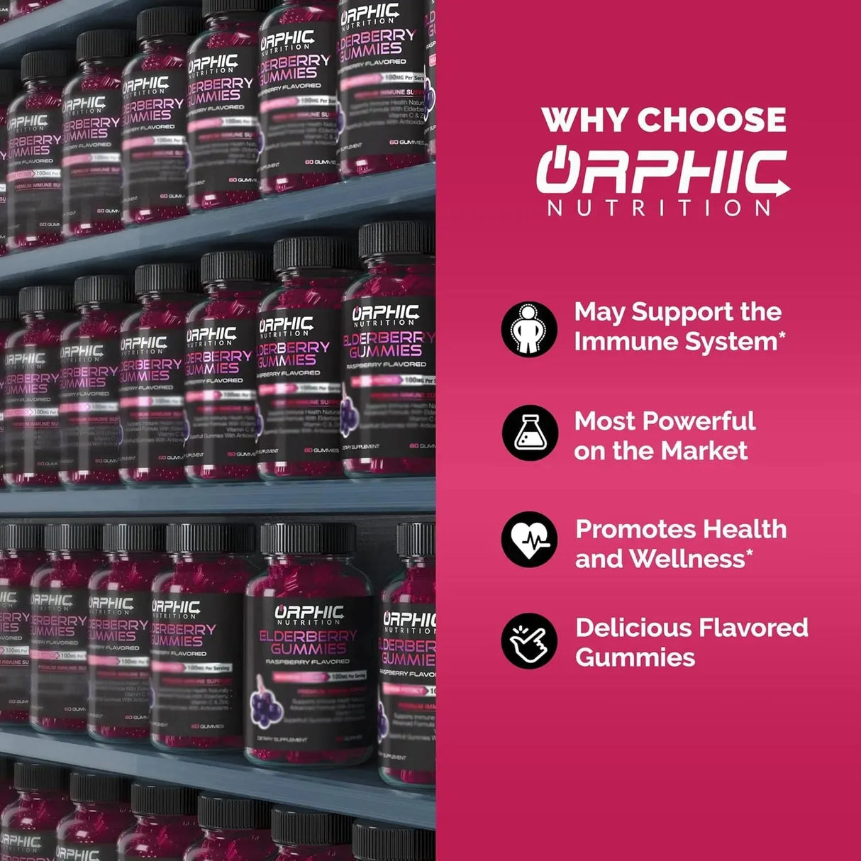 ORPHIC NUTRITION - ORPHIC NUTRITION Elderberry Gummies with Vitamin C and Zinc 60 Gomitas - The Red Vitamin MX - Suplementos Alimenticios - {{ shop.shopifyCountryName }}