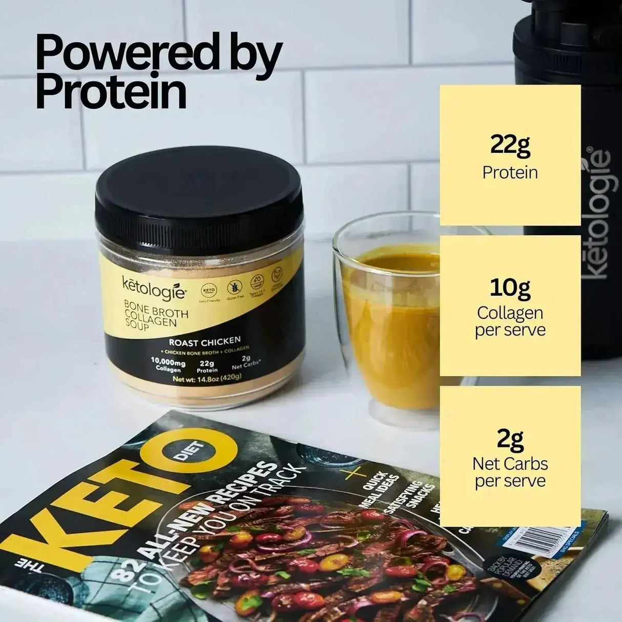 KETOLOGIE - Ketologie Bone Broth Collagen Soup Roast Chicken 420Gr. - The Red Vitamin MX - Suplementos Alimenticios - {{ shop.shopifyCountryName }}