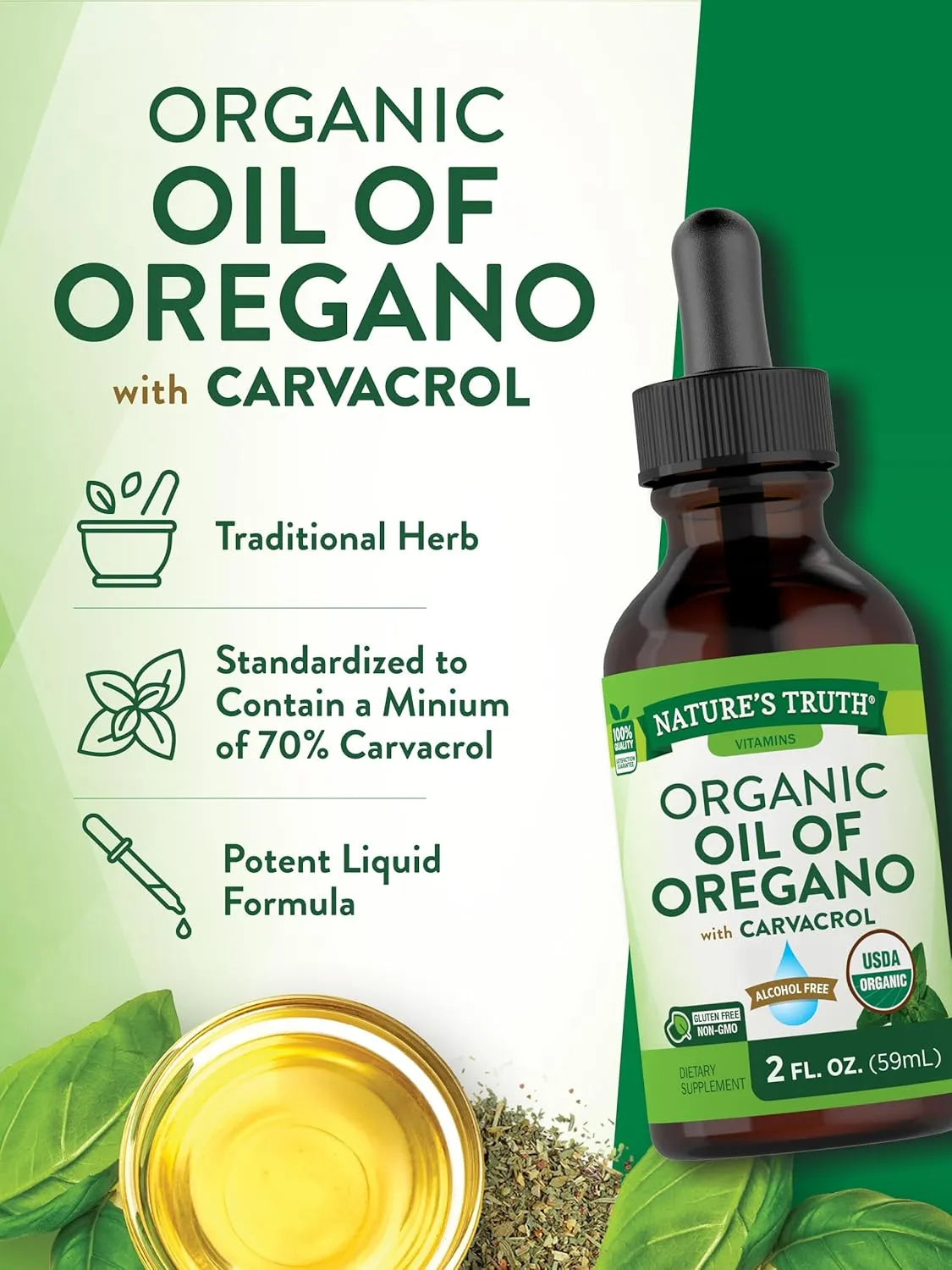 NATURE'S TRUTH - Nature's Truth Oil of Oregano Organic Liquid Drops 2 Fl.Oz. - The Red Vitamin MX - Suplementos Alimenticios - {{ shop.shopifyCountryName }}