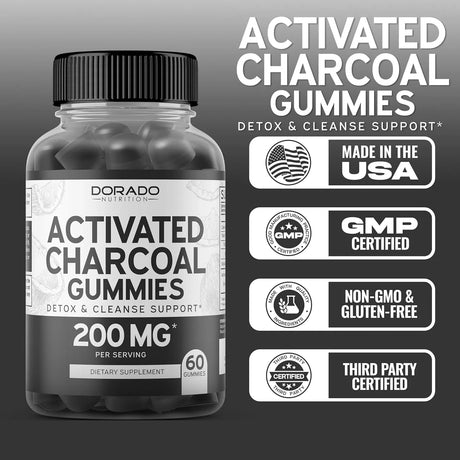 DORADO NUTRITION - Dorado Nutrition Activated Charcoal Gummies 60 Gomitas - The Red Vitamin MX - Suplementos Alimenticios - {{ shop.shopifyCountryName }}
