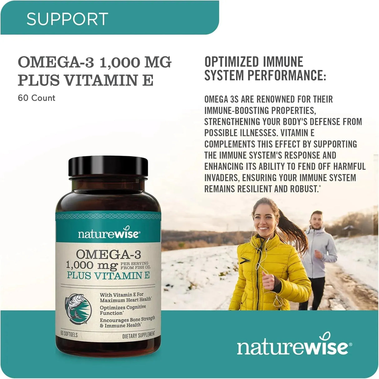 NATUREWISE - NatureWise Extra-Strength Omega 3 Fish Oil 1000Mg, 360 Capsulas Blandas - The Red Vitamin MX - Suplementos Alimenticios - {{ shop.shopifyCountryName }}
