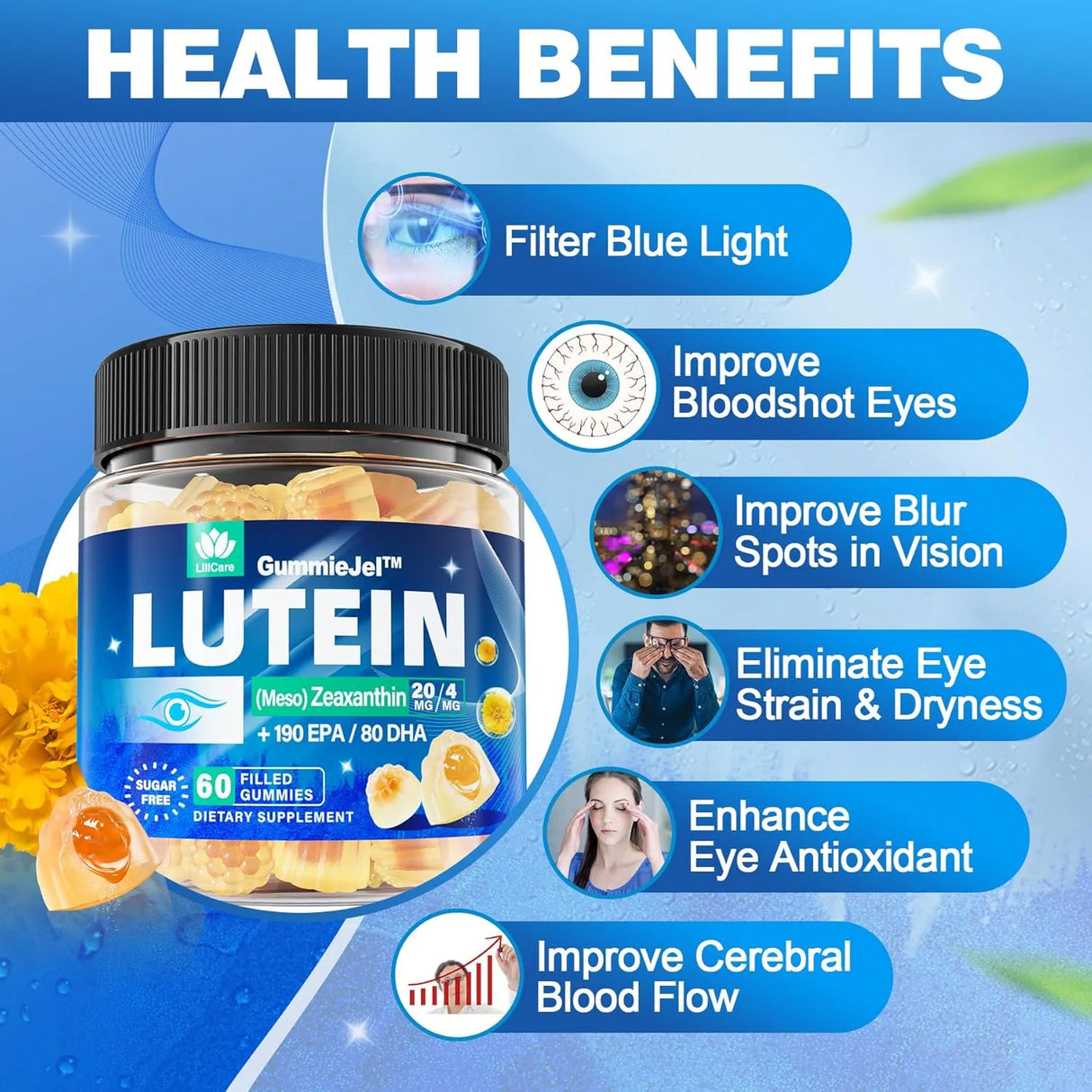 LILICARE - Lilicare Sugar Free Lutein and Zeaxanthin Gummies 60 Gomitas - The Red Vitamin MX - Suplementos Alimenticios - {{ shop.shopifyCountryName }}