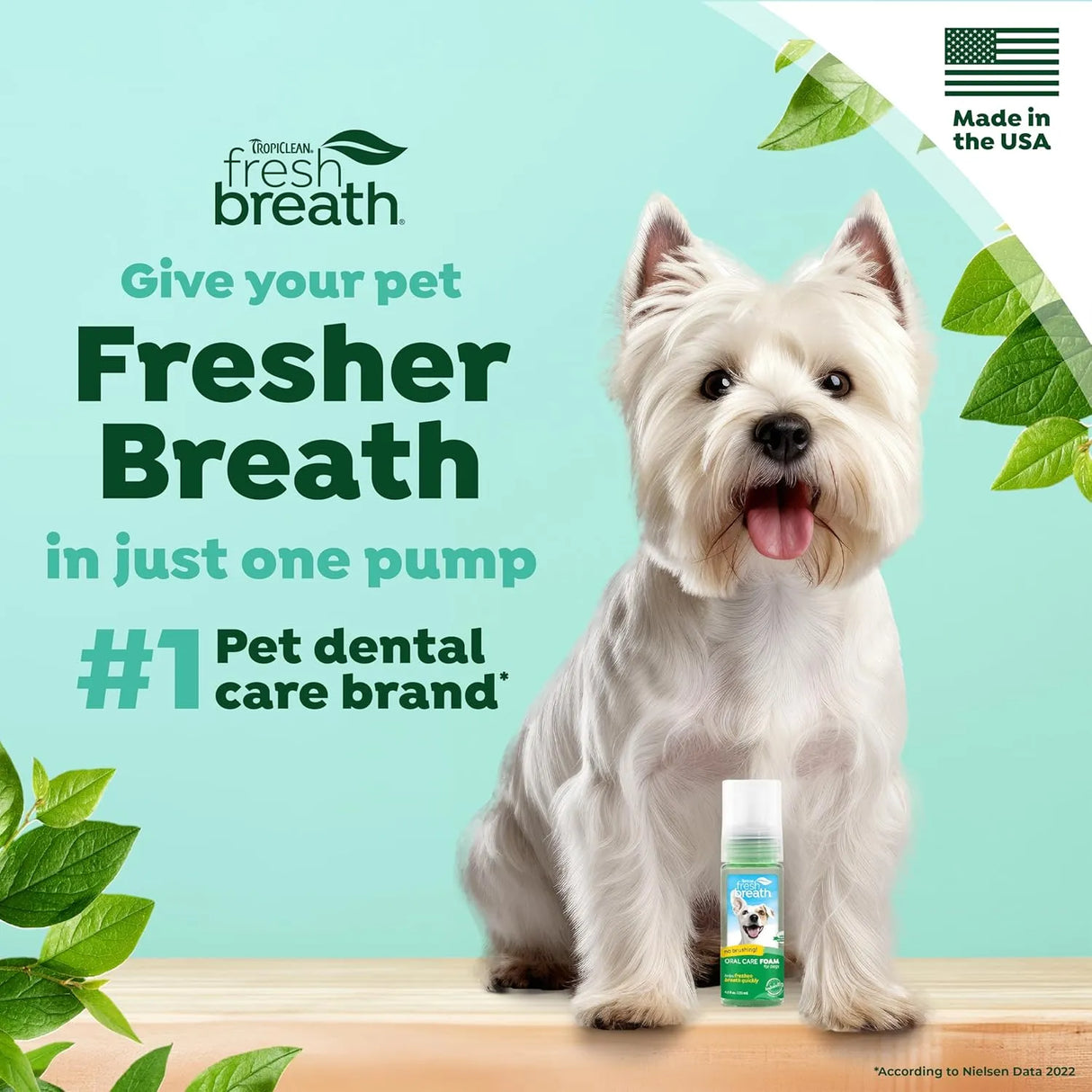 TROPICLEAN - TropiClean Fresh Breath Dental Foam Spray for Dogs & Cats 133Ml. - The Red Vitamin MX - Cuidado Dental Para Perros - {{ shop.shopifyCountryName }}