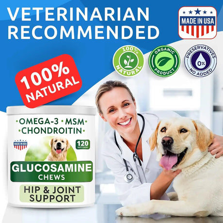 BARK&SPARK - Bark&Spark Glucosamine Chondroitin Dog Hip & Joint 120 Masticables 2 Pack - The Red Vitamin MX - Cuidado De Cadera Y Articulaciones Para Perros - {{ shop.shopifyCountryName }}