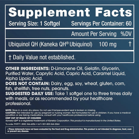 PRO HEALTH LONGEVITY - ProHealth Ubiquinol CoQ-10 100Mg. 60 Capsulas Blandas - The Red Vitamin MX - Suplementos Alimenticios - {{ shop.shopifyCountryName }}