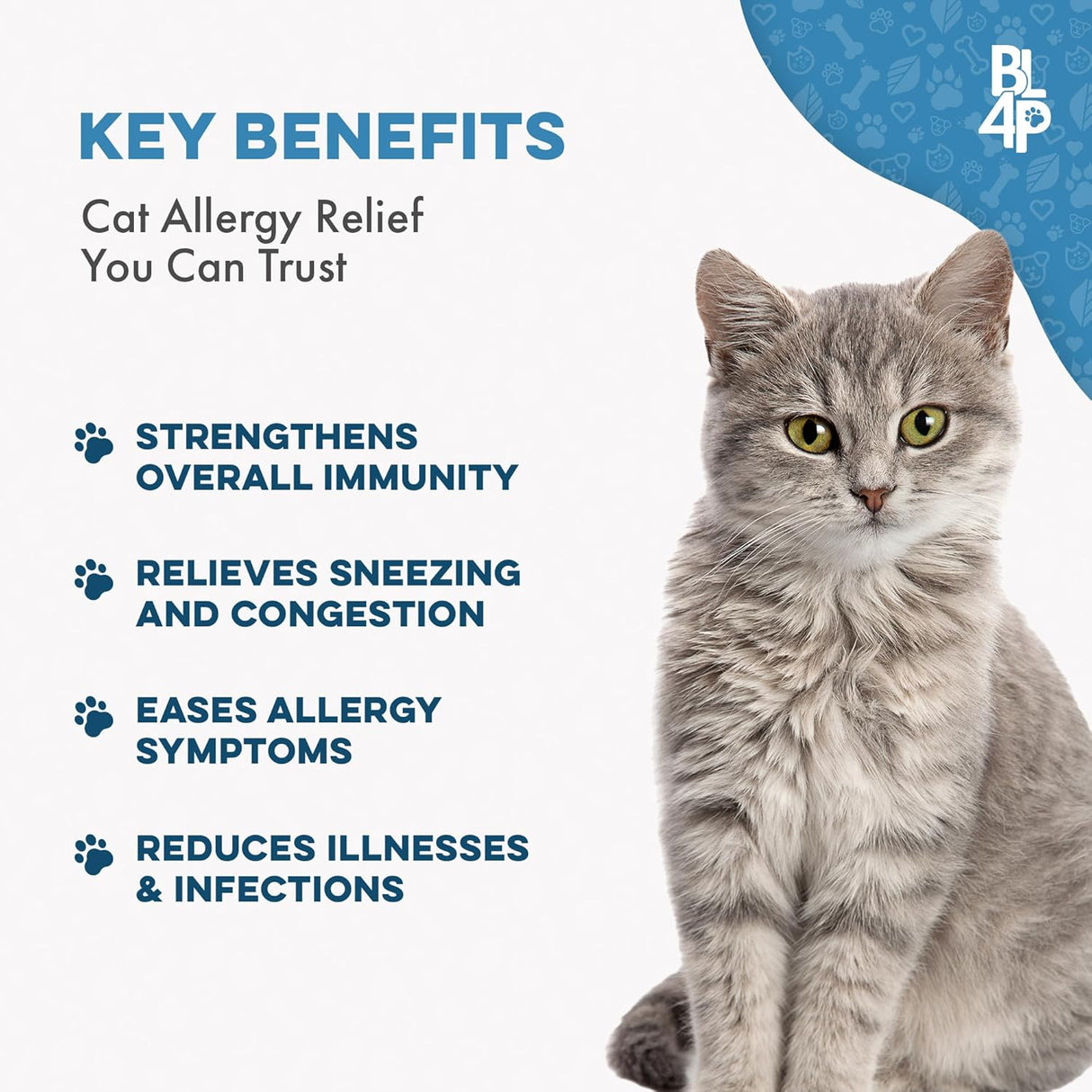 BestLife4Pets Cat Allergy Relief & Immune Support 400 Tabletas