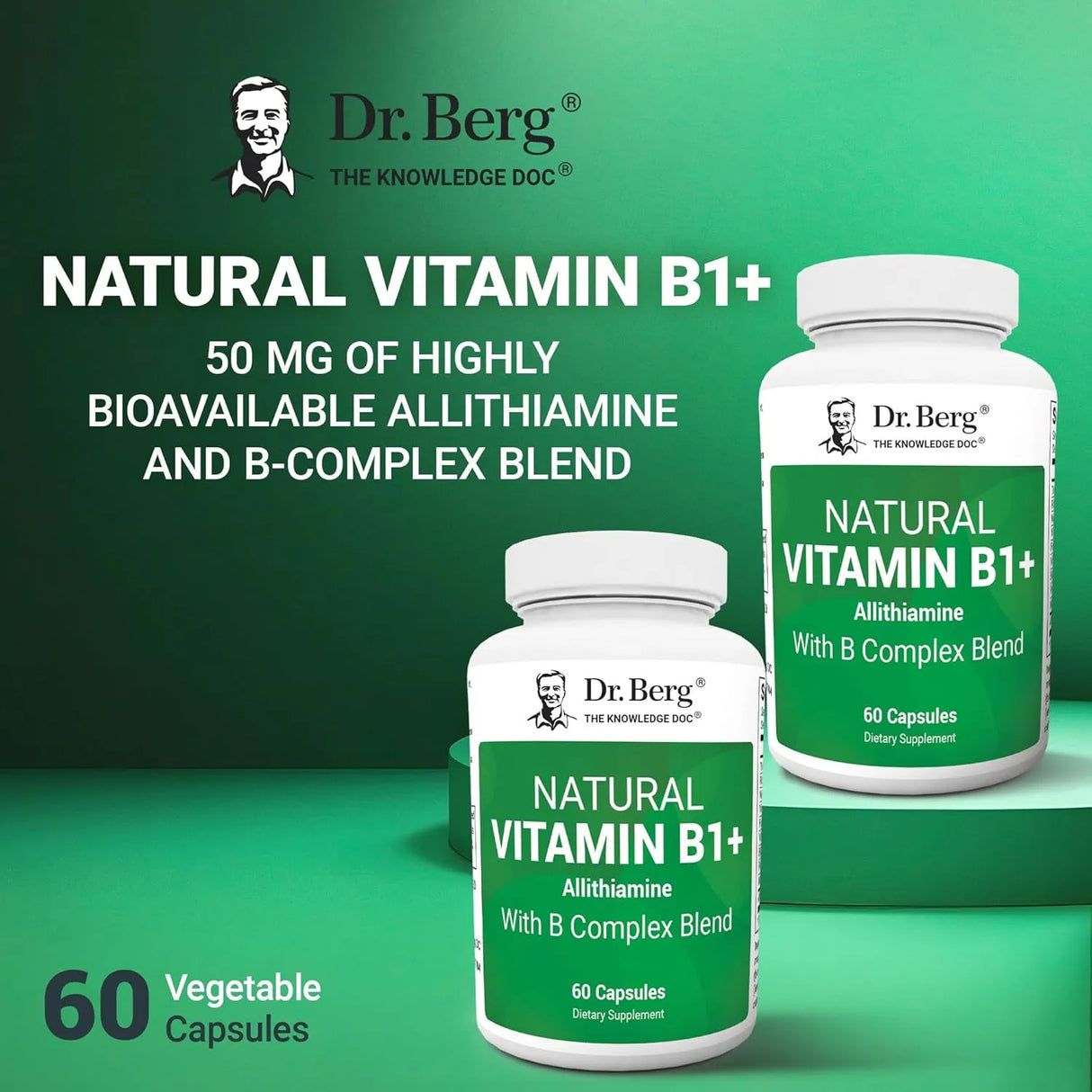 DR. BERG - Dr. Berg Natural Vitamin B1 B6 B12 Complex 60 Capsulas - The Red Vitamin MX - Suplementos Alimenticios - {{ shop.shopifyCountryName }}