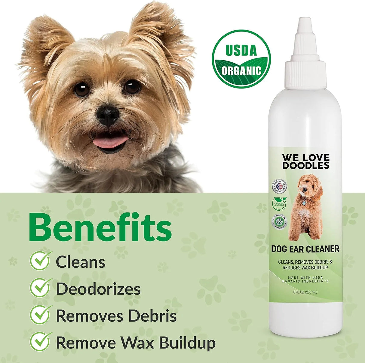 WE LOVE DOODLES - We Love Doodles Dog Ear Cleaner 8 Fl.Oz. - The Red Vitamin MX - Cuidado Del Oído De Perros - {{ shop.shopifyCountryName }}