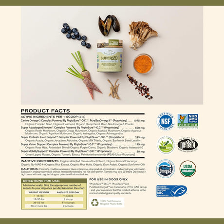 BADLANDS RANCH - BADLANDS RANCH Super20 Canine Multi-Benefit Supplement 30 Servicios 90Gr. - The Red Vitamin MX - Suplementos Herbales Para Perros - {{ shop.shopifyCountryName }}