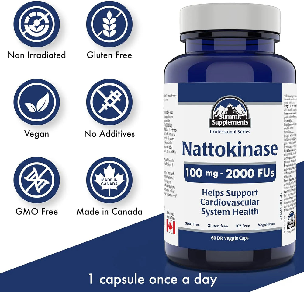 SUMMIT SUPPLEMENTS - Summit Supplements Nattokinase 100Mg. 60 Capsulas - The Red Vitamin MX - Suplementos Alimenticios - {{ shop.shopifyCountryName }}