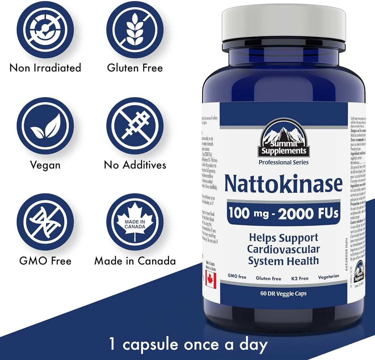 SUMMIT SUPPLEMENTS - Summit Supplements Nattokinase 100Mg. 60 Capsulas - The Red Vitamin MX - Suplementos Alimenticios - {{ shop.shopifyCountryName }}