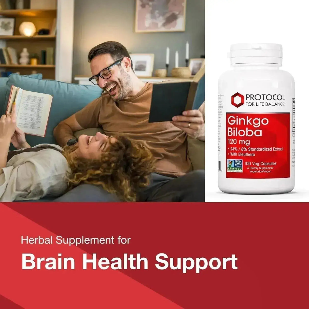 PROTOCOL FOR LIFE BALANCE - Protocol Ginkgo Biloba 120Mg. 100 Capsulas - The Red Vitamin MX - Suplementos Alimenticios - {{ shop.shopifyCountryName }}