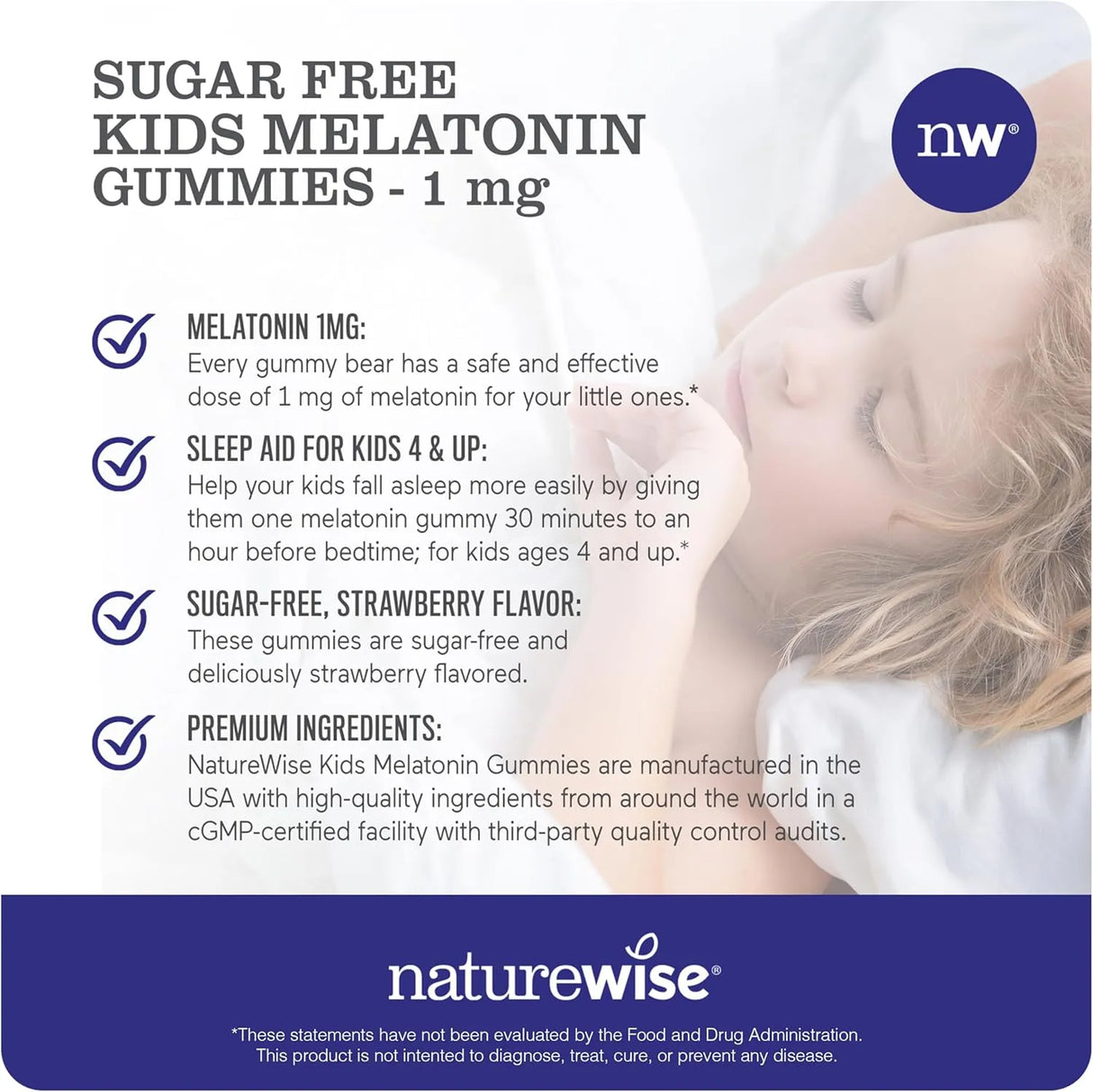 NATUREWISE - NatureWise Kids Melatonin 1Mg. Sugar-Free Gummies 180 Gomitas - The Red Vitamin MX - Suplementos Alimenticios - {{ shop.shopifyCountryName }}