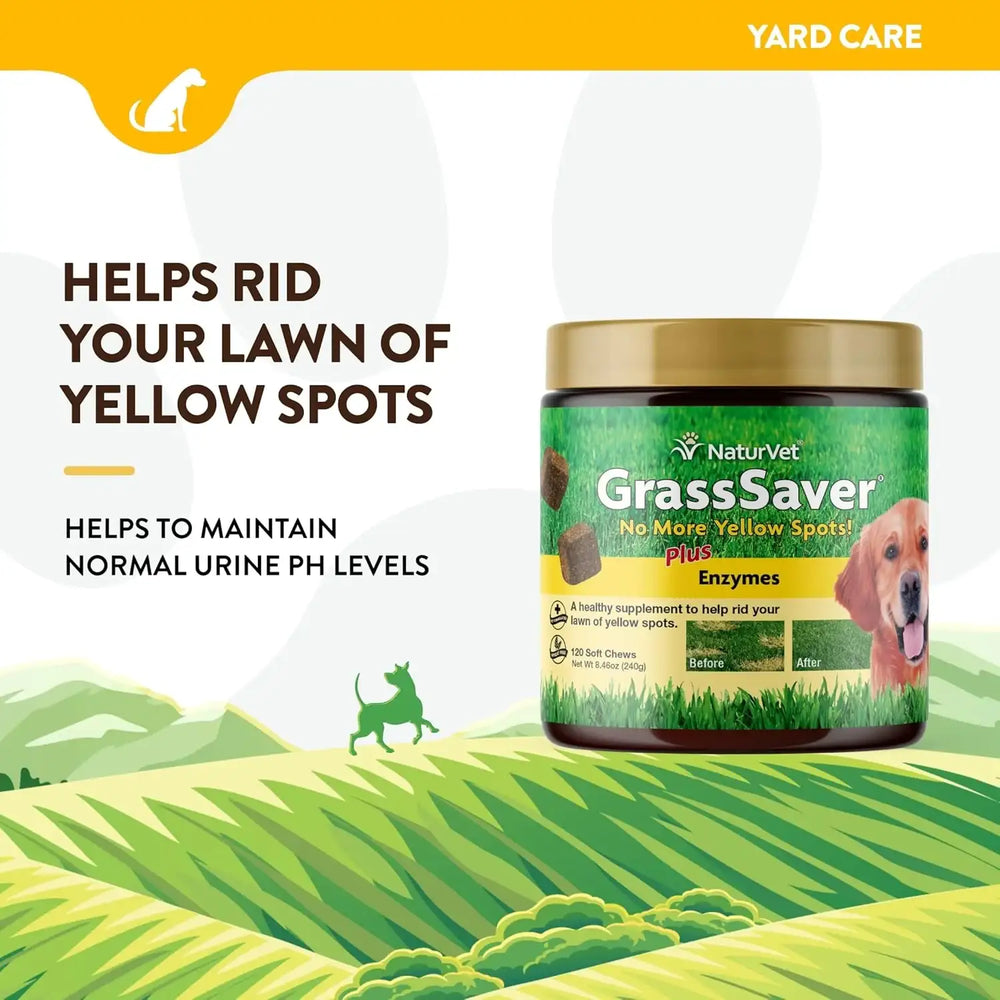 NATURVET - NaturVet GrassSaver Supplement for Dogs 120 Masticables - The Red Vitamin MX - Salud De Tracto Urinario Para Perros - {{ shop.shopifyCountryName }}