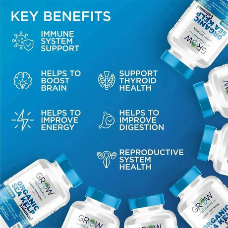 GROW VITAMIN - Grow Vitamin Organic Sea Kelp 90 Capsulas - The Red Vitamin MX - Suplementos Alimenticios - {{ shop.shopifyCountryName }}