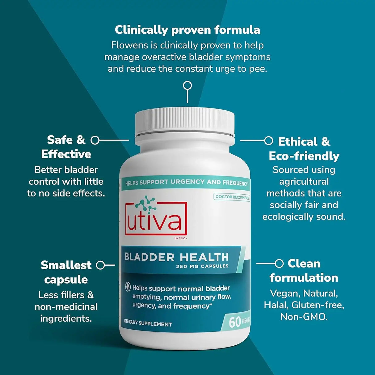 UTIVA - Utiva Bladder Health 60 Capsulas - The Red Vitamin MX - Suplementos Alimenticios - {{ shop.shopifyCountryName }}