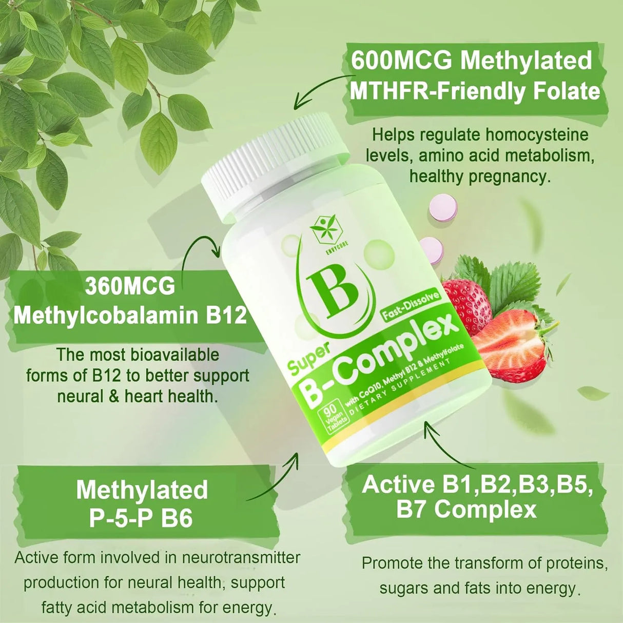 ENVYCURE - EnvyCure Sugar Free Vitamin B Complex 90 Tabletas 2 Pack - The Red Vitamin MX - Suplementos Alimenticios - {{ shop.shopifyCountryName }}