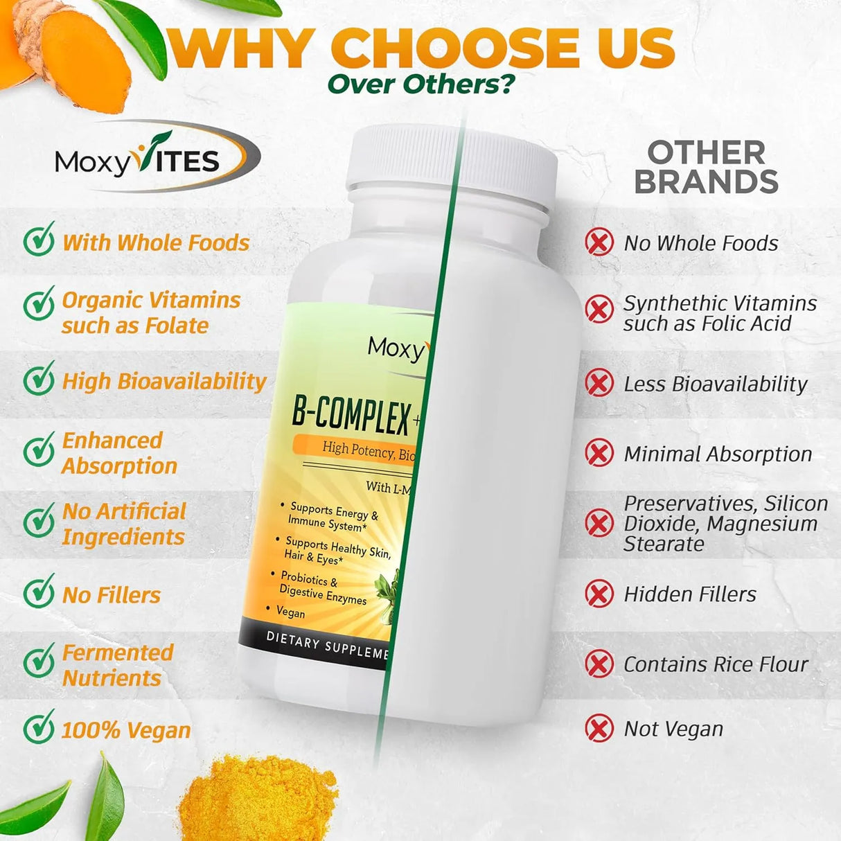 MOXYVITES - MoxyVites Vitamin B Complex 120 Capsulas - The Red Vitamin MX - Suplementos Alimenticios - {{ shop.shopifyCountryName }}