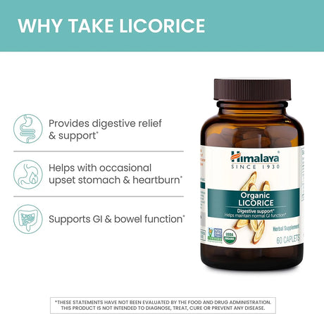 HIMALAYA - Himalaya Organic Licorice Root 60 Capsulas - The Red Vitamin MX - Suplementos Alimenticios - {{ shop.shopifyCountryName }}